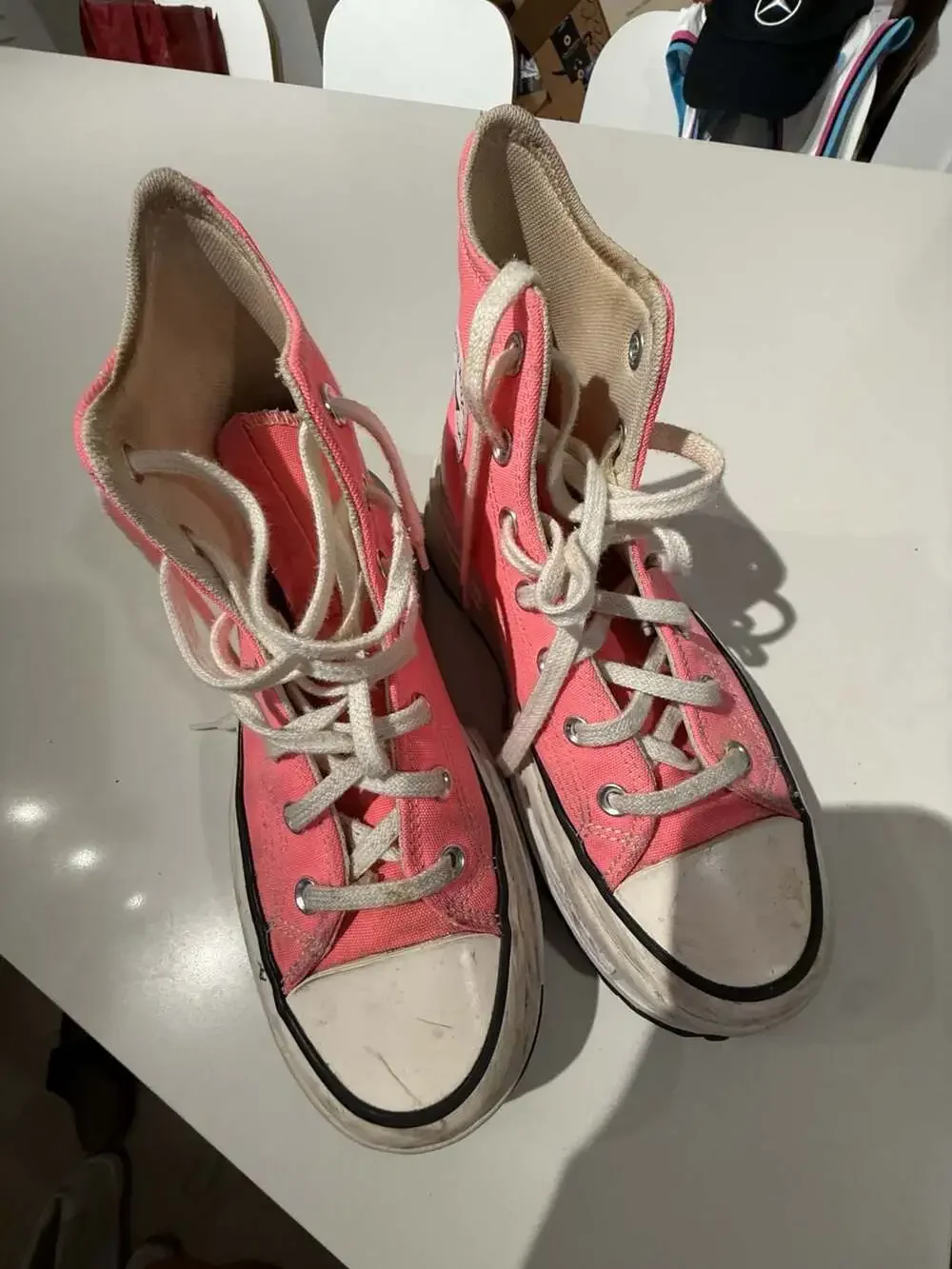 Converse Run Star Legacy CX High Top Pink Sneakers Size 8.5 - Picture 10 of 11